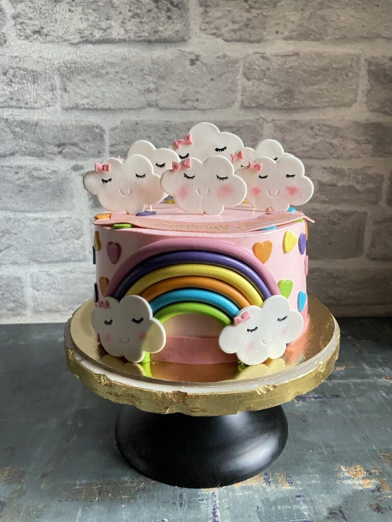 The Bake Box- Pink Rainbow Cake