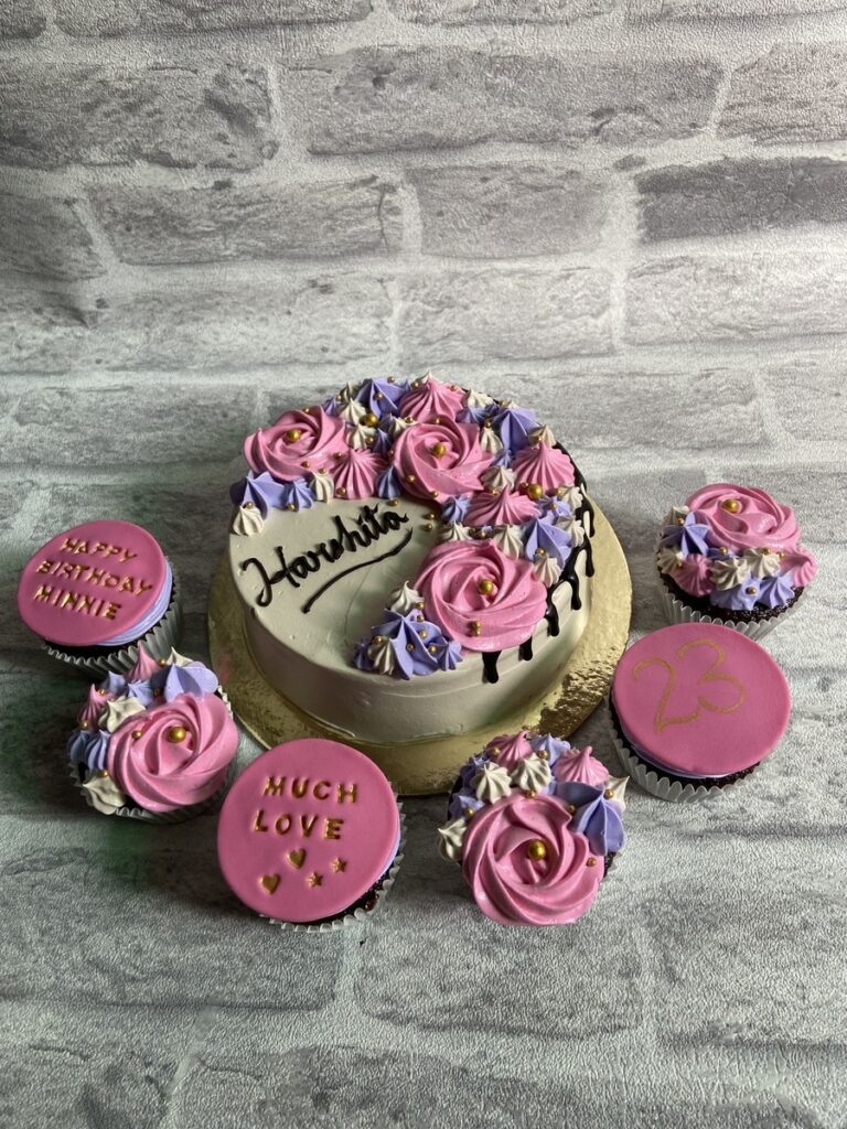 The Bake Box- Pink Cake & Cupcake 